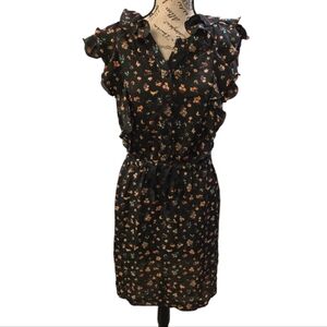 I ❤️ Ronson Floral Ruffle Mini Dress Sz S